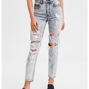 COPY - EXTRA LONG American Eagle Black acid wash …